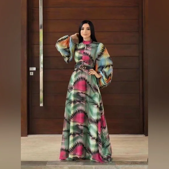 Gracia Abstract Maxi Dress